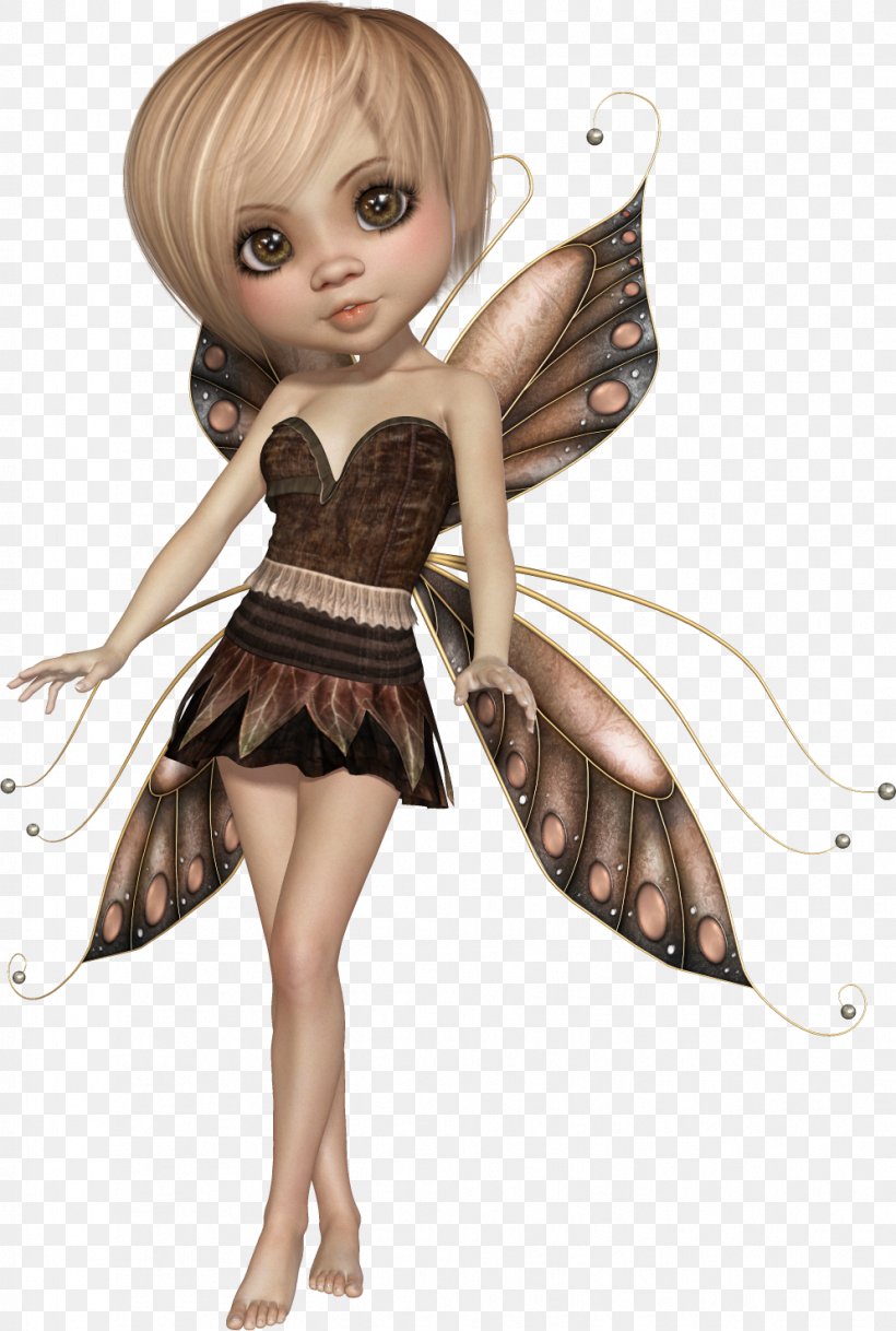 Legendary Creature Fairy Doll Brown Hair Long Hair, PNG, 994x1477px, Watercolor, Cartoon, Flower, Frame, Heart Download Free