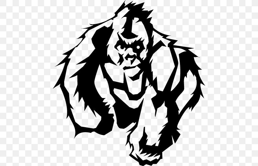 Lemurs Gorilla Logo Art, PNG, 484x530px, Lemurs, Art, Artwork, Black And White, Carnivoran Download Free