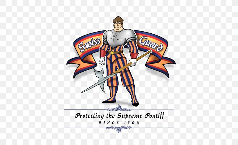 Logo Clothing T-shirt Pontifical Swiss Guard Character, PNG, 600x500px, Logo, Cartoon, Character, Clothing, Drawing Download Free