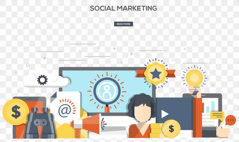 Social Media Marketing Web Banner Flat Design Illustration Png x6171px Social Media Banner Brand Concept Diagram
