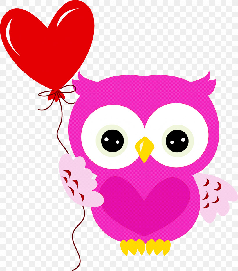 Owl Pink Bird Of Prey Cartoon Purple, PNG, 1405x1600px, Owl, Bird, Bird Of Prey, Cartoon, Heart Download Free
