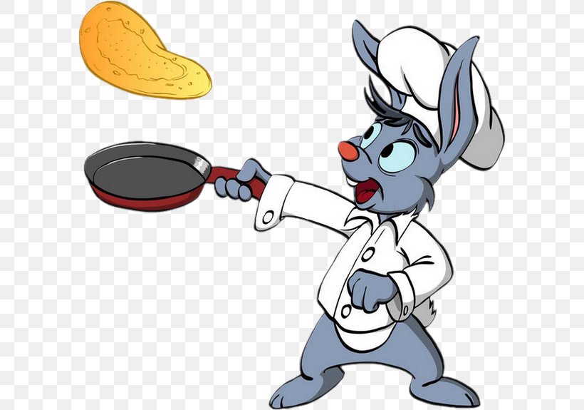 Pancake Cooking Rabbit Chef, PNG, 600x575px, Watercolor, Cartoon, Flower, Frame, Heart Download Free