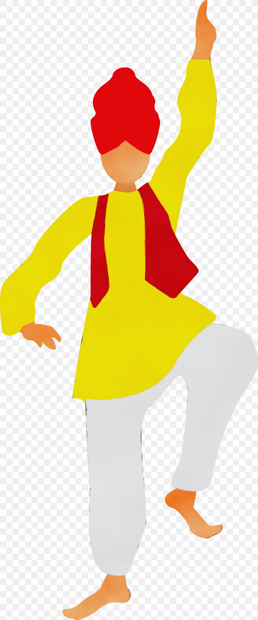 Cartoon Yellow Costume Gesture, PNG, 1248x3000px, Happy Lohri, Cartoon, Costume, Gesture, Paint Download Free