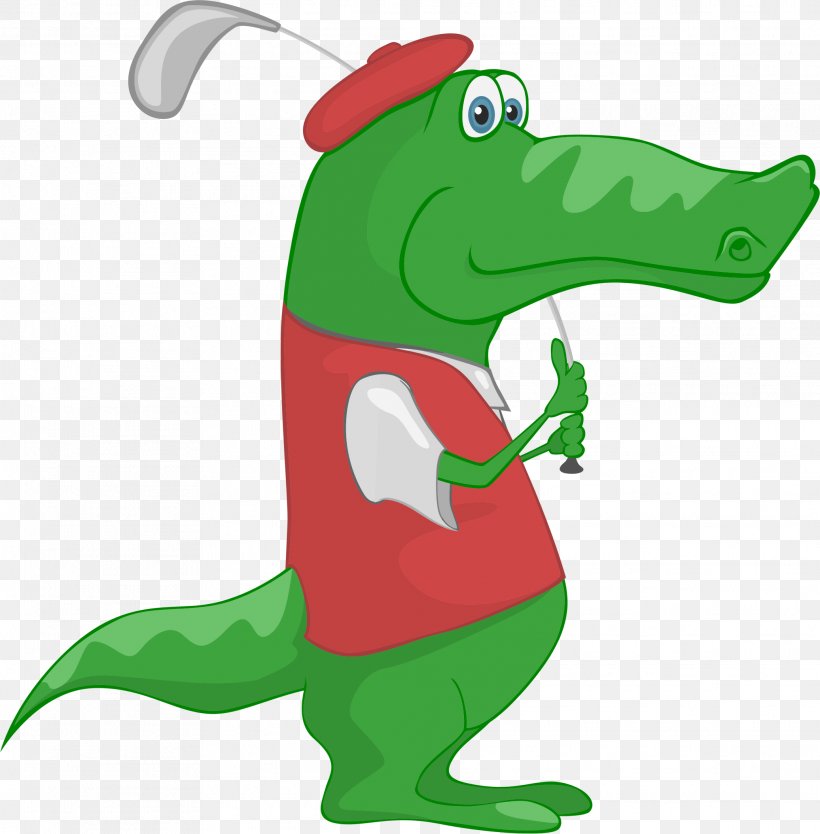 Crocodile Alligator Golf Cartoon Clip Art, PNG, 2073x2110px, Crocodile, Alligator, Amphibian, Cartoon, Drawing Download Free