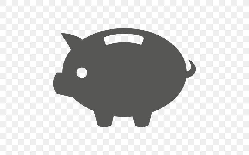 Domestic Pig Saving, PNG, 512x512px, Domestic Pig, Bank, Black, Black And White, Business Download Free