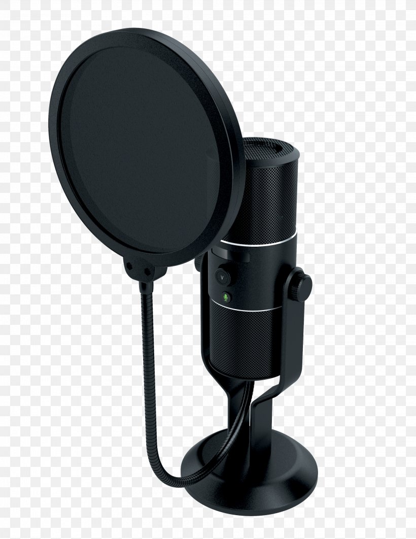 Microphone Razer Seiren Pro Recording Studio Sound Recording And Reproduction, PNG, 2841x3680px, Microphone, Camera Accessory, Gamer, Hardware, Headphones Download Free
