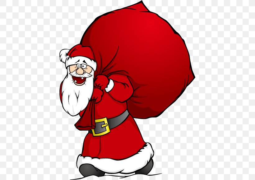 Santa Claus Cartoon Gift, PNG, 438x579px, Santa Claus, Animation, Art, Cartoon, Christmas Download Free