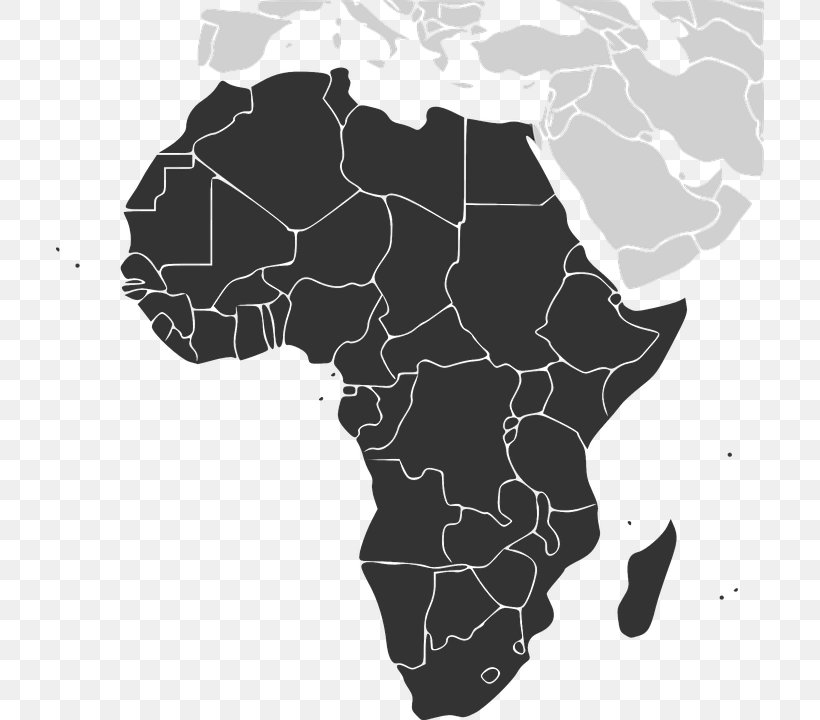 Africa Clip Art Map Vector Graphics, PNG, 708x720px, Africa, African Union, Black And White, Country, Map Download Free