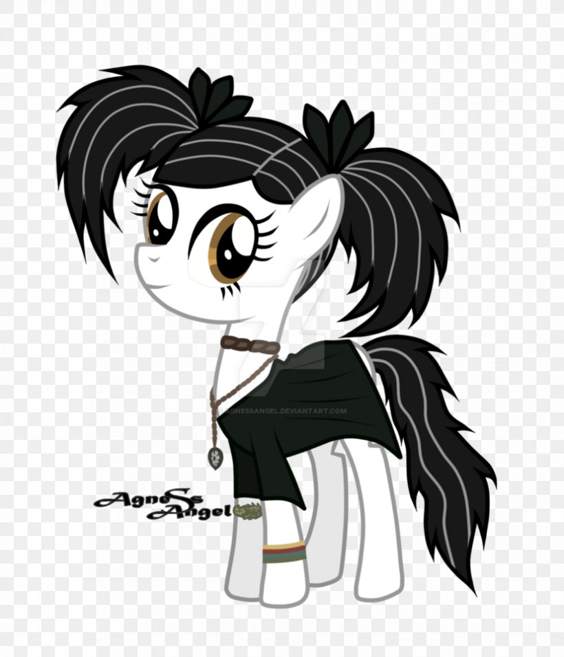 Ponytail Horse Cartoon Black Hair, PNG, 827x965px, Watercolor, Cartoon, Flower, Frame, Heart Download Free