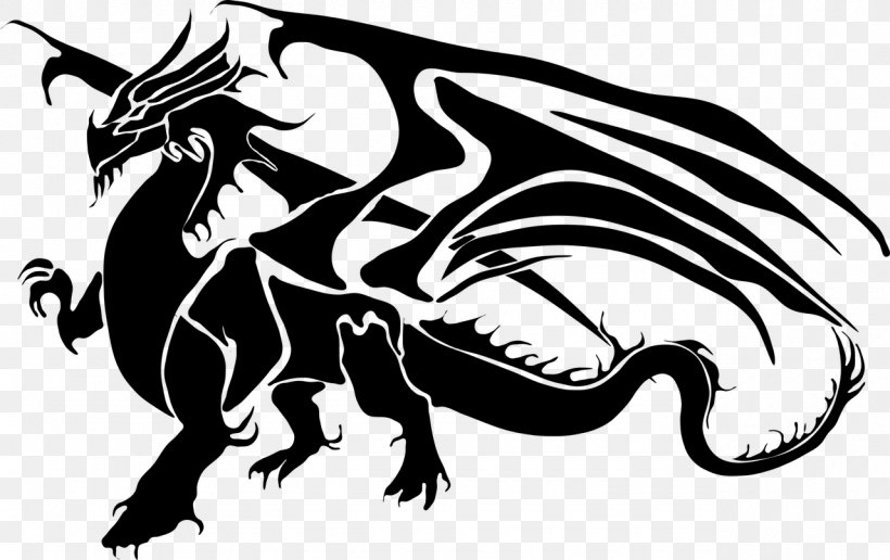 Chinese Dragon Silhouette Clip Art, PNG, 1280x807px, Dragon, Art, Black And White, Carnivoran, Chinese Dragon Download Free