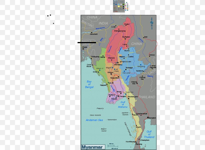 Administrative Divisions Of Myanmar Regions Of Italy Loikaw Map Districts Of Myanmar, PNG, 442x600px, Administrative Divisions Of Myanmar, Area, Atlas, Burma, Carte Historique Download Free