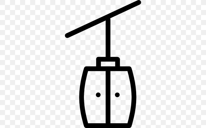 Cable Car Gondola Lift Ski Lift Skiing Clip Art, PNG, 512x512px, Cable Car, Area, Black, Black And White, Cable Transport Download Free
