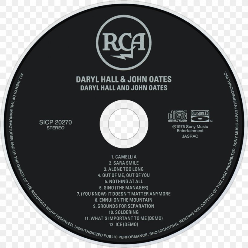 Compact Disc Hall & Oates Big Bam Boom Along Ledge PNG, 1000x1000px, Compact