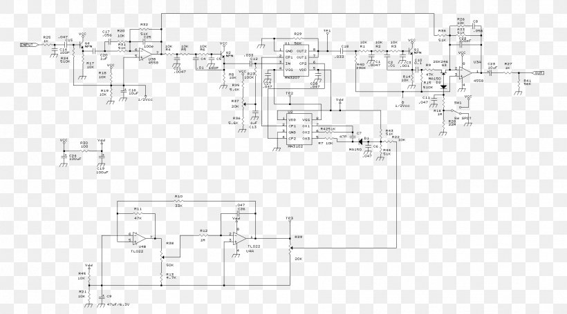 Electronic Circuit Drawing Engineering, PNG, 1808x1005px, Electronic Circuit, Area, Black And White, Circuit Component, Diagram Download Free
