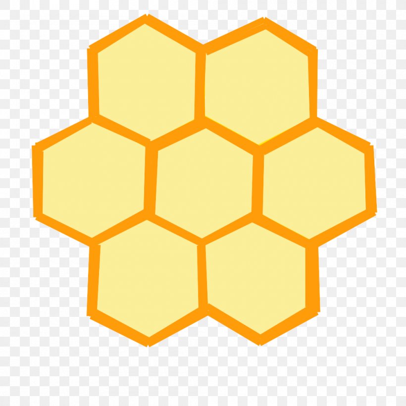 Hexagon Beehive Honeycomb, PNG, 1000x1000px, Hexagon, Area, Bee, Beehive, Brick Download Free