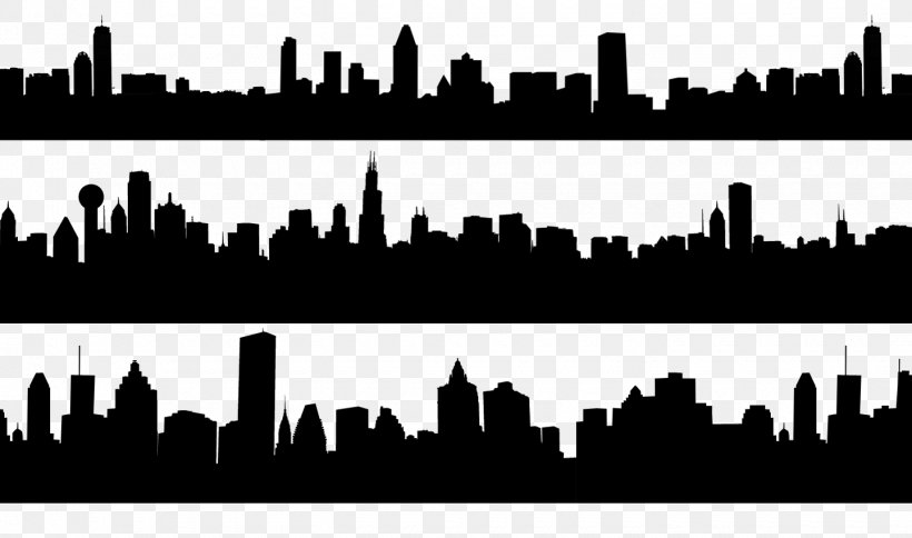 I Am Her... Skyline Silhouette Black, PNG, 1440x850px, I Am Her, Black, Black And White, Building, City Download Free