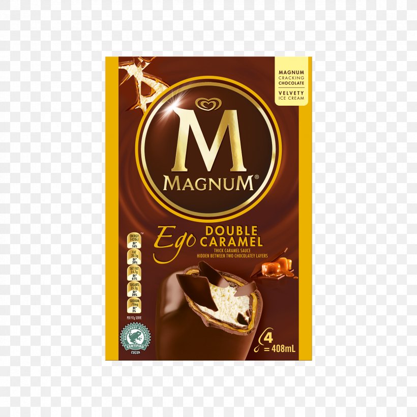 Chocolate Ice Cream Chocolate Bar Magnum Ice Cream Bar, PNG, 2365x2365px, Ice Cream, Brand, Butter, Caramel, Chocolate Download Free