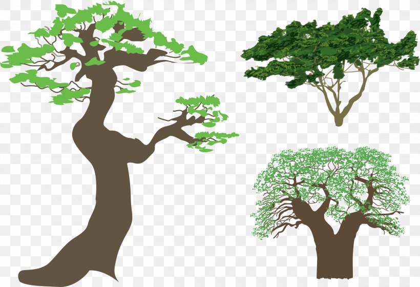 Tree Silhouette Illustration, PNG, 2542x1737px, Tree, Bonsai, Branch, Computer Graphics, Drawing Download Free