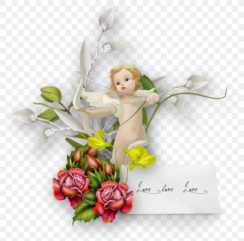 Valentine's Day Cupid Gift 14 February Clip Art, PNG, 800x810px, Cupid, Art, Cut Flowers, Figurine, Floral Design Download Free