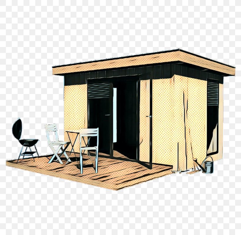 Shed House Building Log Cabin Roof, PNG, 800x800px, Pop Art, Building, Furniture, Garden Buildings, Home Download Free