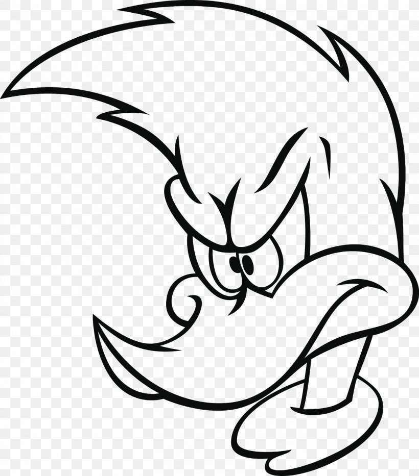 Woody Woodpecker Drawing Line Art Black And White, PNG, 1405x1600px, Woody Woodpecker, Animation, Art, Artwork, Black Download Free