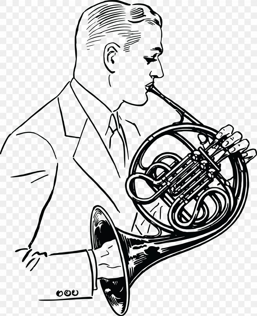 French Horns Hornist Clip Art, PNG, 4000x4921px, Watercolor, Cartoon, Flower, Frame, Heart Download Free