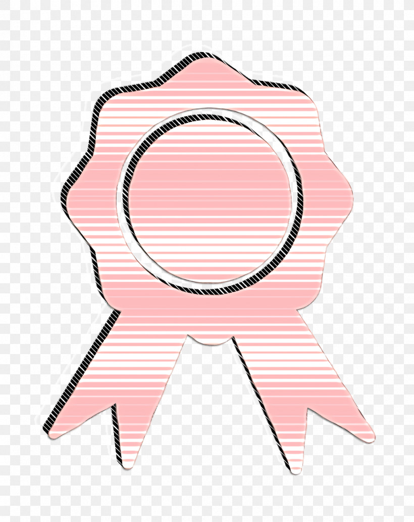 Shield shape with ribbon icon