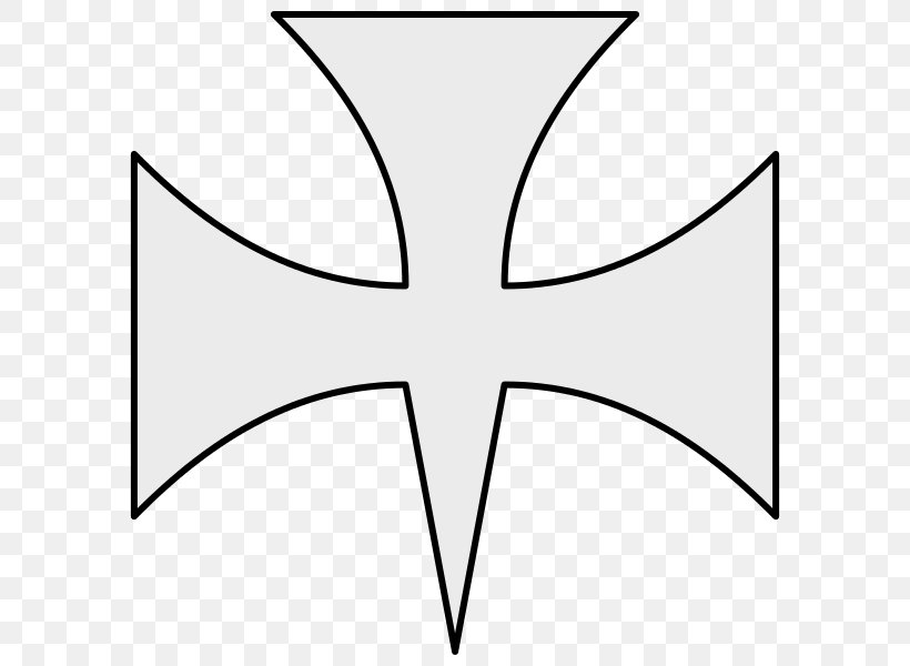 Cross Pattée Teutonic Knights Teutons Knights Templar, PNG, 600x600px, Teutonic Knights, Area, Black, Black And White, Canvas Download Free