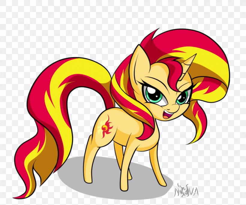 Pony Sunset Shimmer Art Horse, PNG, 979x816px, Watercolor, Cartoon, Flower, Frame, Heart Download Free