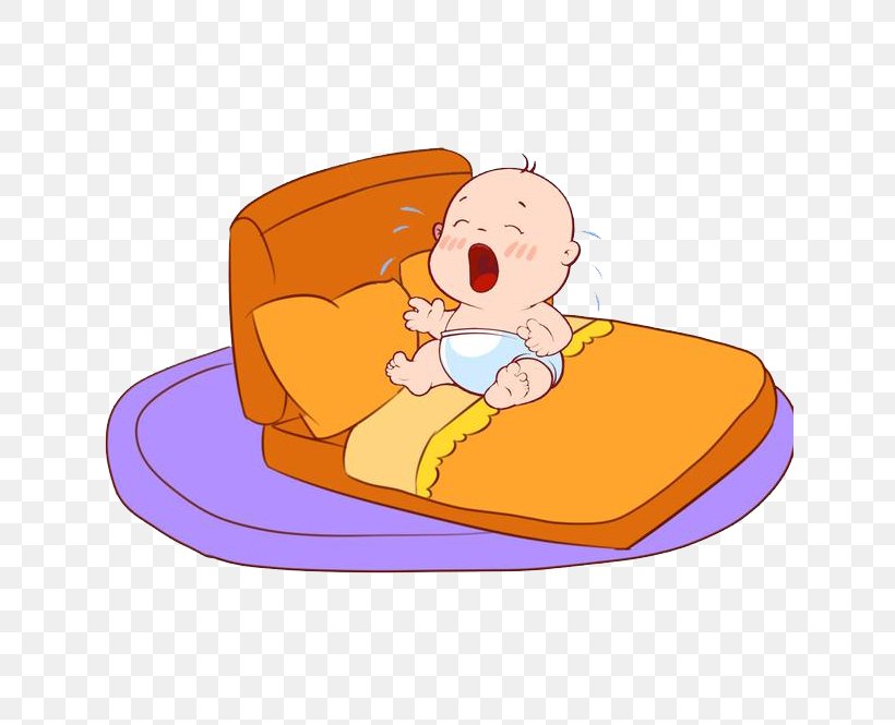 child sleeping in bed cartoon