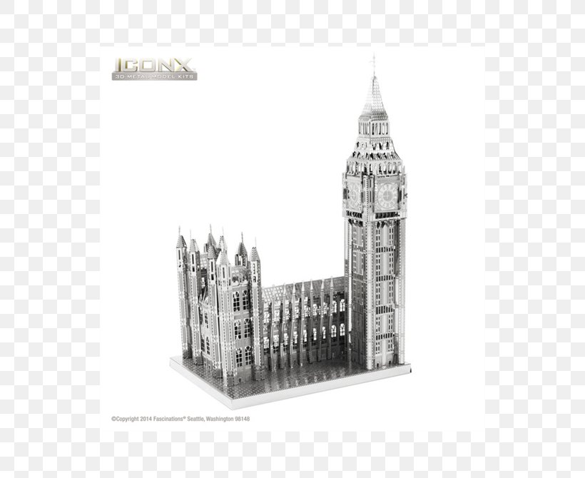 Big Ben Model Kit Metal Earth Eifelturm Tower Bridge Palace Of Westminster London Eye, PNG, 540x670px, Big Ben, Black And White, Building, Classical Architecture, Facade Download Free