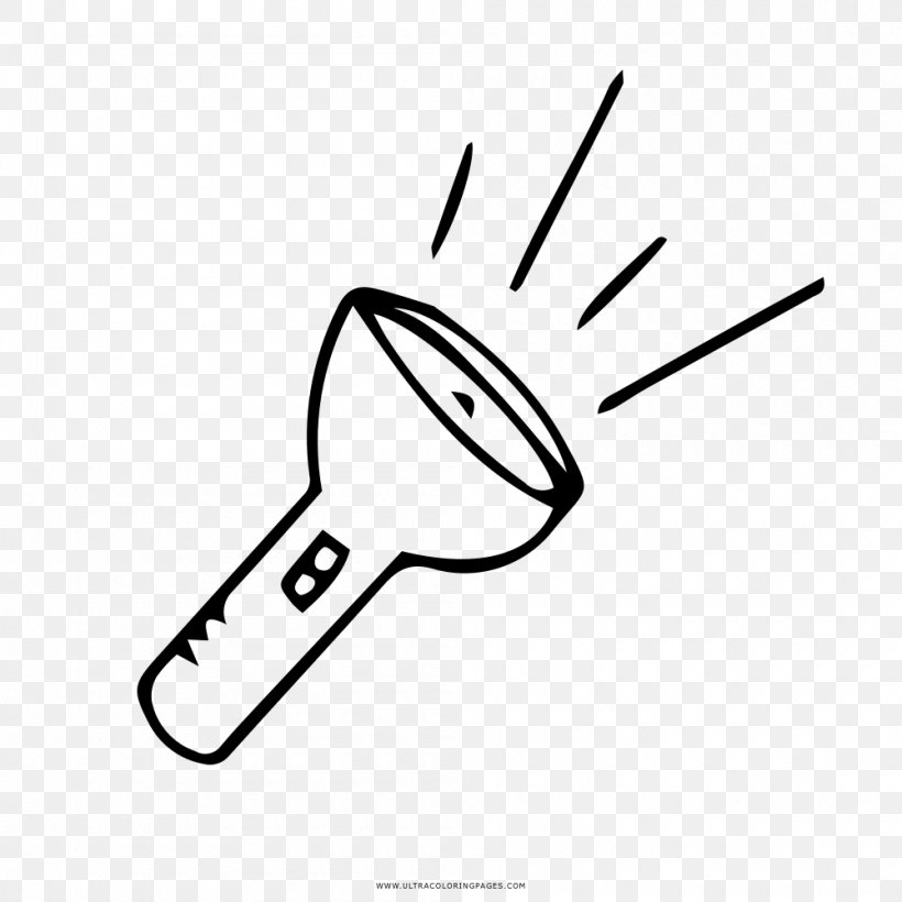 Drawing Flashlight Coloring Book Lantern, PNG, 1000x1000px, Drawing, Area, Artwork, Black, Black And White Download Free