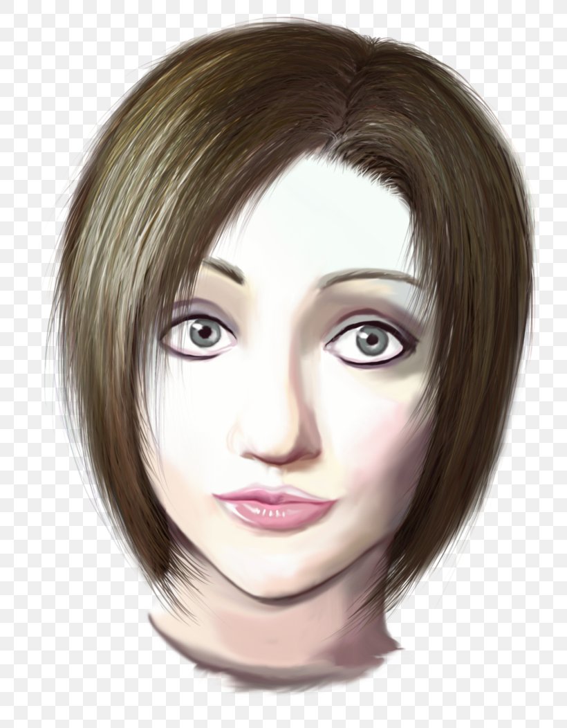 Hairstyle Brown Hair Hair Coloring Bob Cut, PNG, 759x1052px, Watercolor, Cartoon, Flower, Frame, Heart Download Free