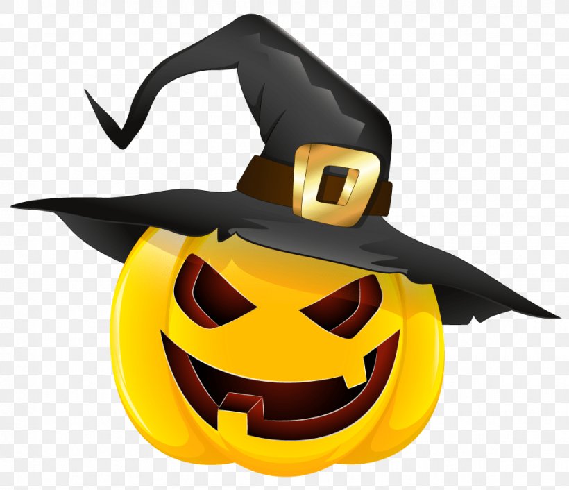 Pumpkin Witchcraft Witch Hat Clip Art, PNG, 971x837px, Pumpkin, Emoticon, Fictional Character, Halloween, Hat Download Free