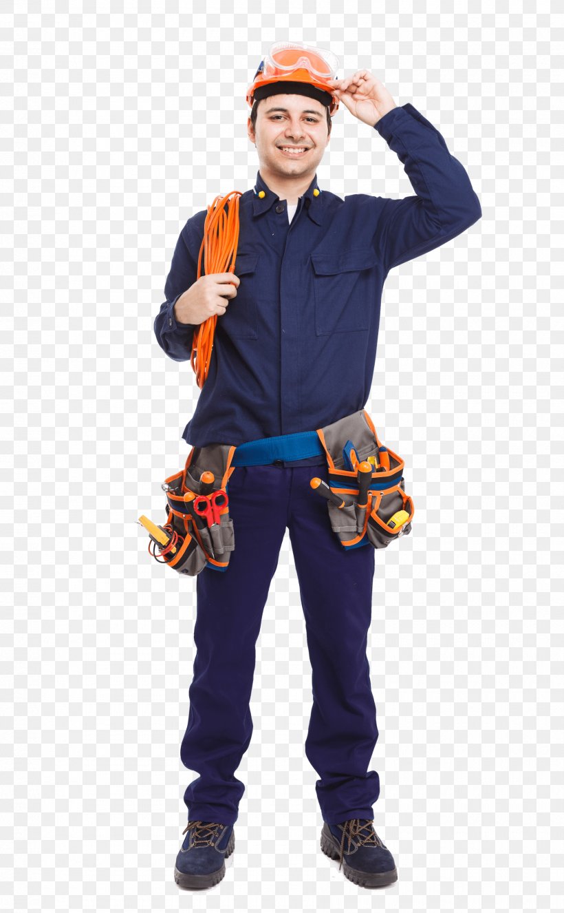 Electrician Stock Photography Royalty-free, PNG, 1800x2912px, Electrician, Climbing Harness, Construction Worker, Costume, Electric Blue Download Free