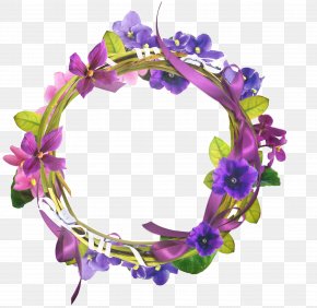 Iris Violet Family - Purple Flower Wreath PNG