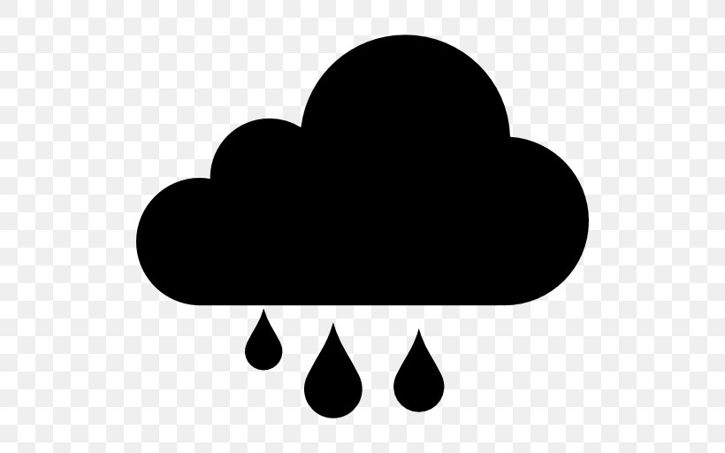 Rain Symbol Cloud, PNG, 512x512px, Rain, Black, Black And White, Cloud, Drop Download Free