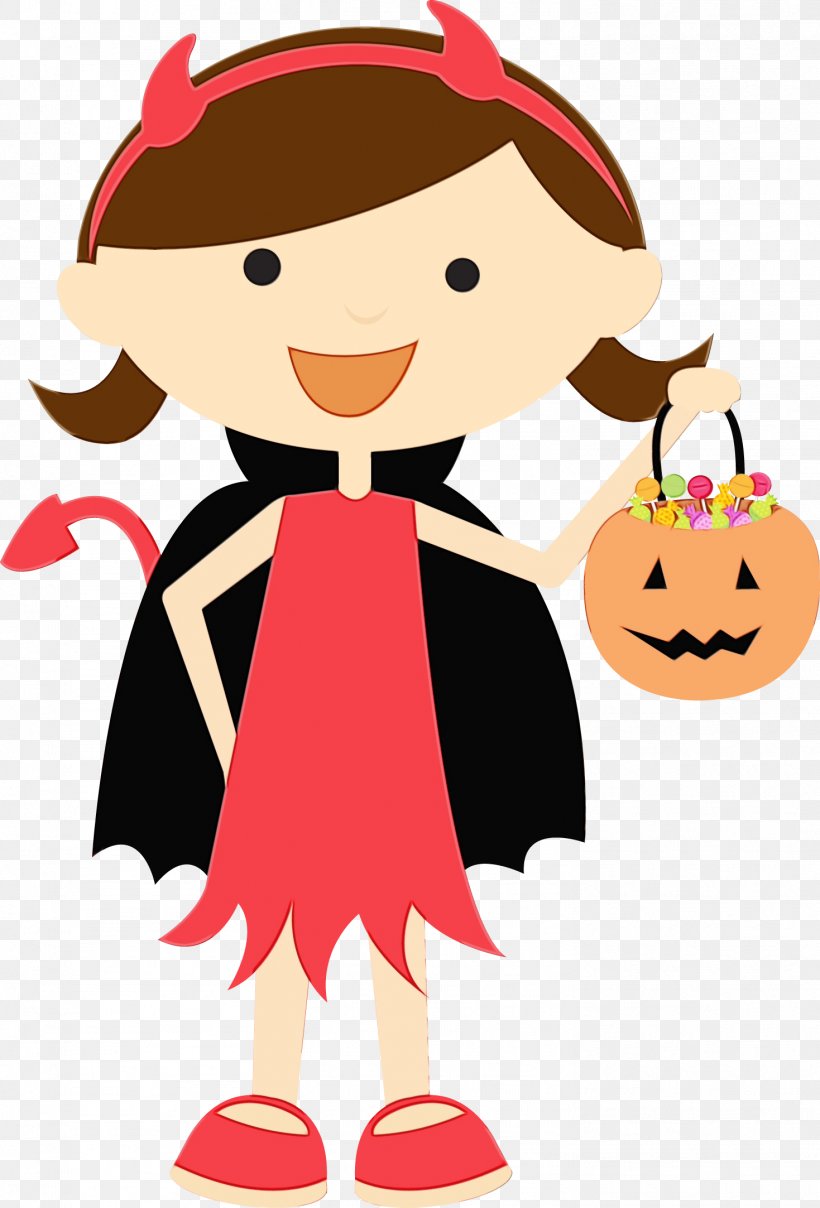 Happy Halloween Art, PNG, 1469x2165px, Watercolor, Art, Cartoon, Character, Costume Download Free