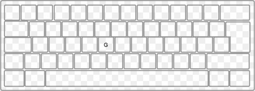 Computer Keyboard Macintosh QWERTY Clip Art, PNG, 952x340px, Computer Keyboard, Apple Keyboard, Area, Azerty, Black And White Download Free