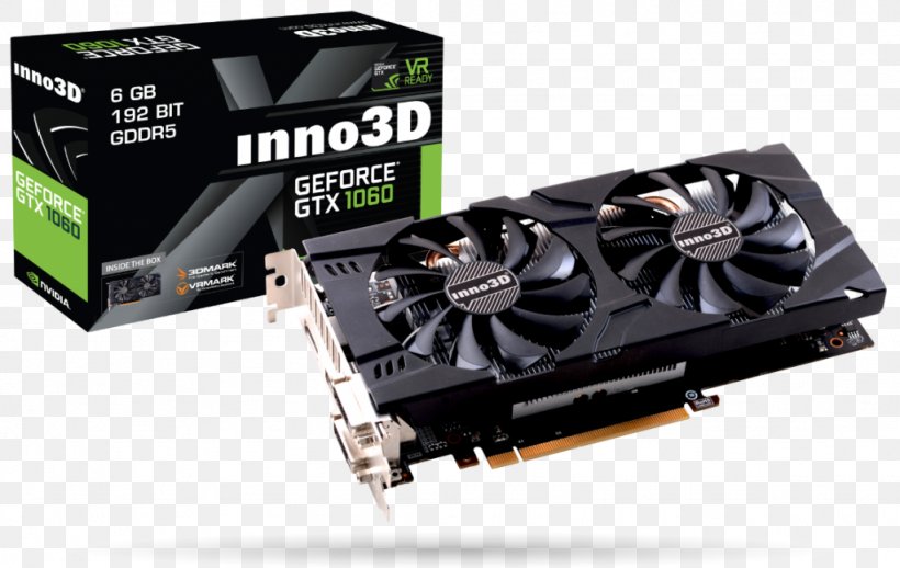 Graphics Cards & Video Adapters InnoVISION Multimedia Limited NVIDIA GeForce GTX 1060 Inno3D GDDR5 SDRAM, PNG, 1024x648px, Graphics Cards Video Adapters, Computer Component, Computer Cooling, Computer Hardware, Electronic Device Download Free