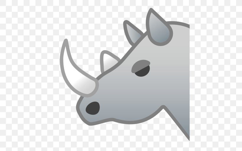 Rhinoceros Emojipedia, PNG, 512x512px, Rhinoceros, Animal, Art Emoji, Black Rhinoceros, Bovine Download Free