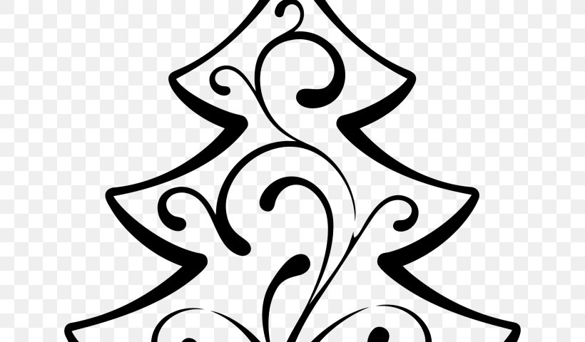 Christmas Tree Line Drawing, PNG, 640x480px, Christmas Tree, Abstract Art, Blackandwhite, Christmas Day, Coloring Book Download Free