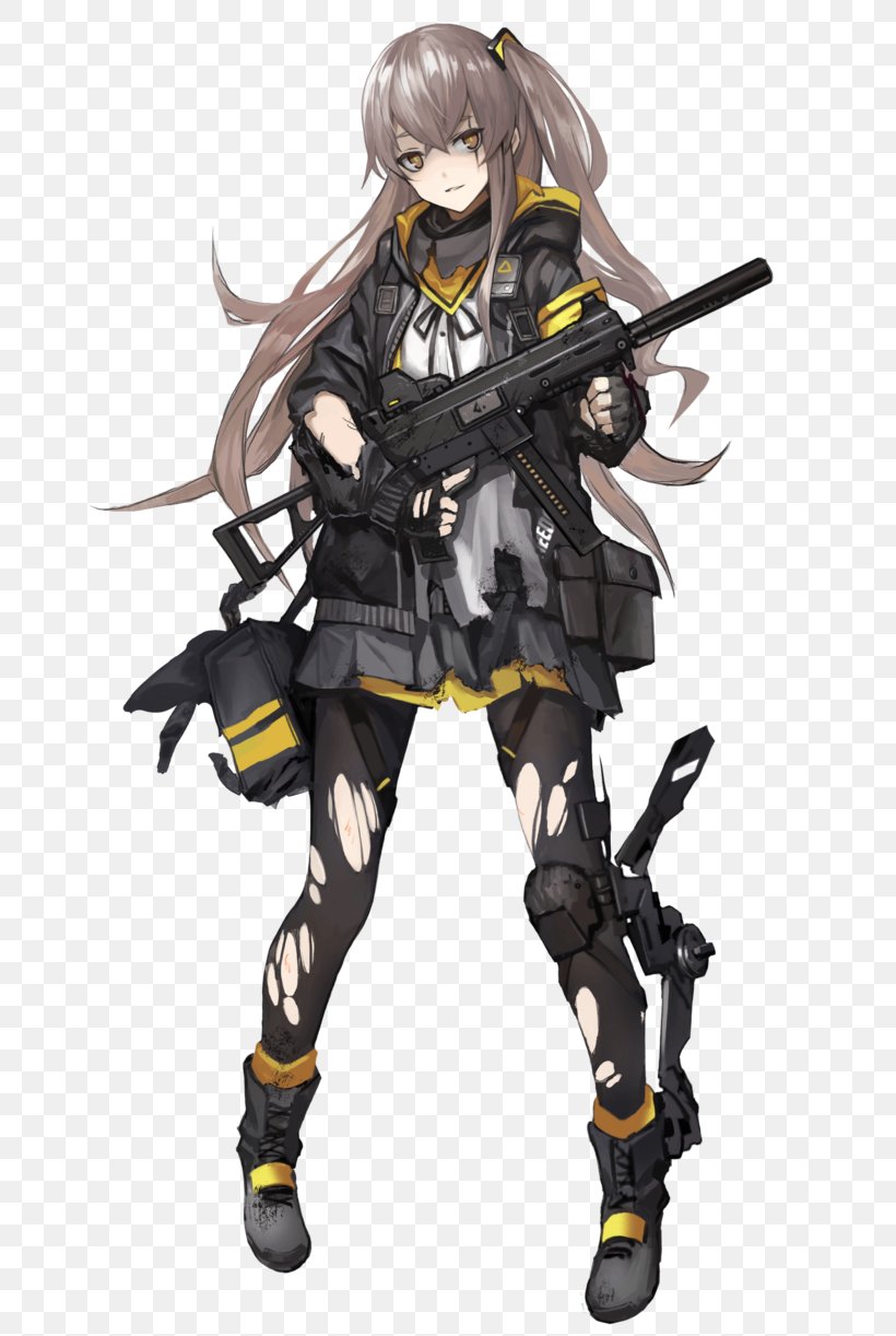 Girls' Frontline Heckler & Koch UMP Weapon Firearm Gun, PNG, 666x1222px, Watercolor, Cartoon, Flower, Frame, Heart Download Free