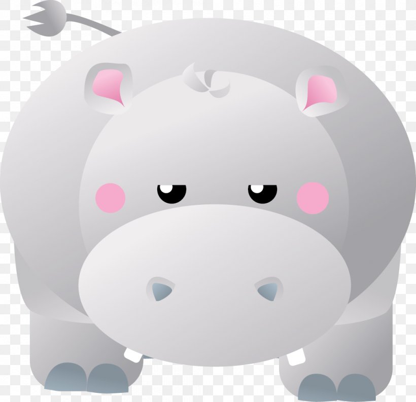 Hippopotamus Domestic Pig Rhinoceros Cartoon, PNG, 1045x1011px, Hippopotamus, Cartoon, Domestic Pig, Drawing, Mammal Download Free