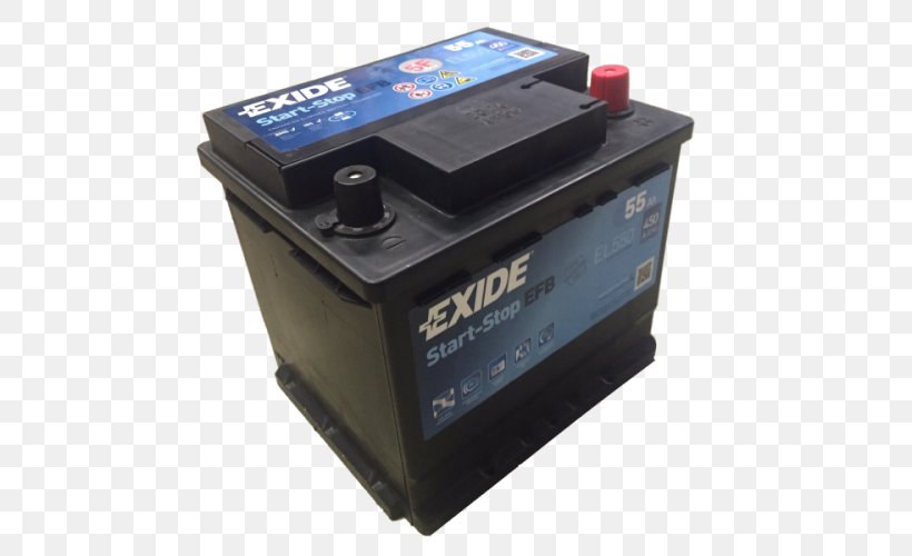 Car Automotive Battery Electric Battery Exide Lead–acid Battery, PNG, 500x500px, Car, Auto Part, Automotive Battery, Electric Battery, Electronics Download Free