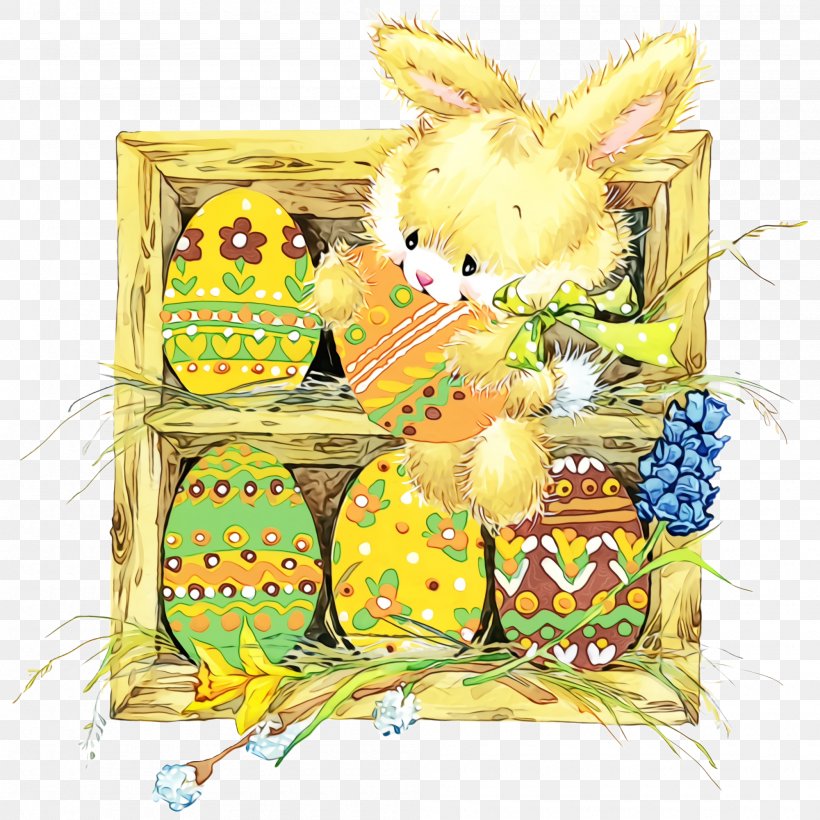 Easter Egg, PNG, 2000x2000px, Watercolor, Easter, Easter Bunny, Easter Egg, Food Download Free