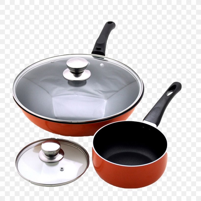 Frying Pan Wok Non-stick Surface Cookware And Bakeware Tableware, PNG, 1000x1000px, Frying Pan, Cast Iron, Castiron Cookware, Cookware Accessory, Cookware And Bakeware Download Free