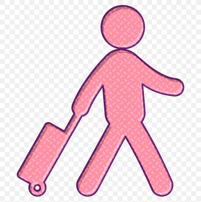 Humans Icon People Icon Travel Icon, PNG, 1084x1090px, Humans Icon, People Icon, Pink, Travel Icon, Traveler With A Suitcase Icon Download Free