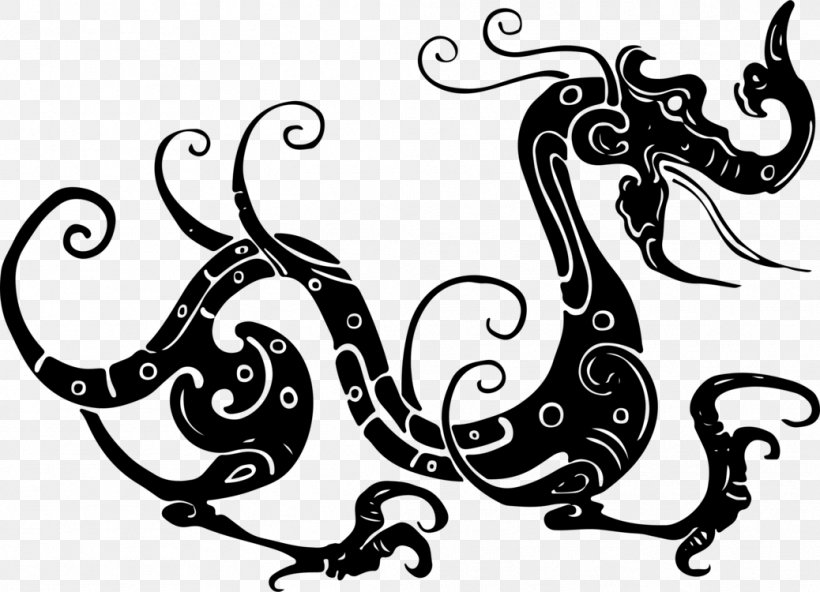 Chinese Dragon Vector Graphics Clip Art, PNG, 1038x750px, Chinese Dragon, Art, Blackandwhite, Dragon, Drawing Download Free