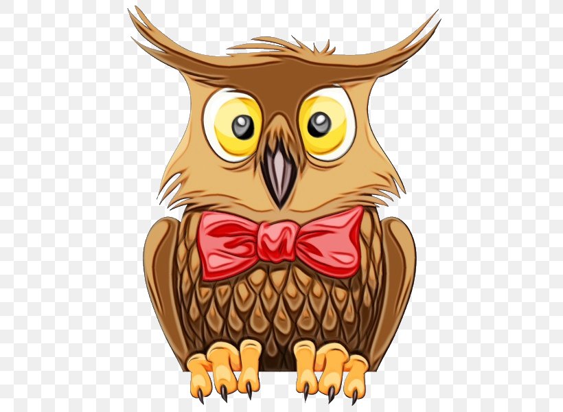 Owl Cartoon Bird Bird Of Prey Clip Art, PNG, 600x600px, Watercolor, Bird, Bird Of Prey, Cartoon, Eastern Screech Owl Download Free